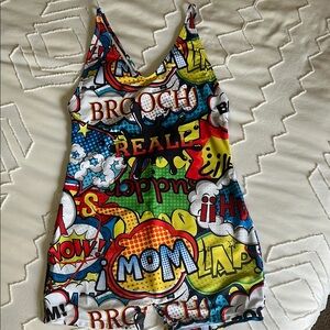Colorful Graphic Women's One Piece Swimsuit w/ Shorts Bottom